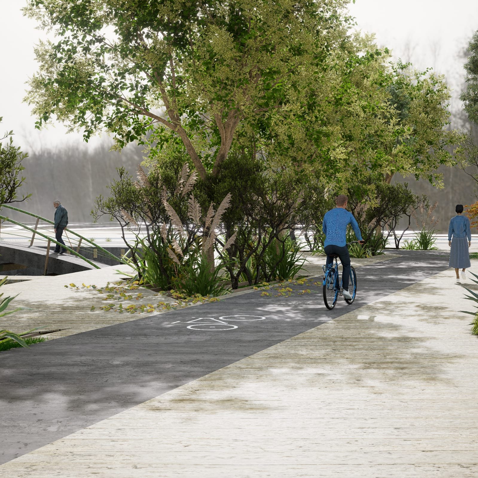 Calles revestidas de material mejorado